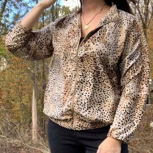 Leopard Windbreaker Jacket KT Golf